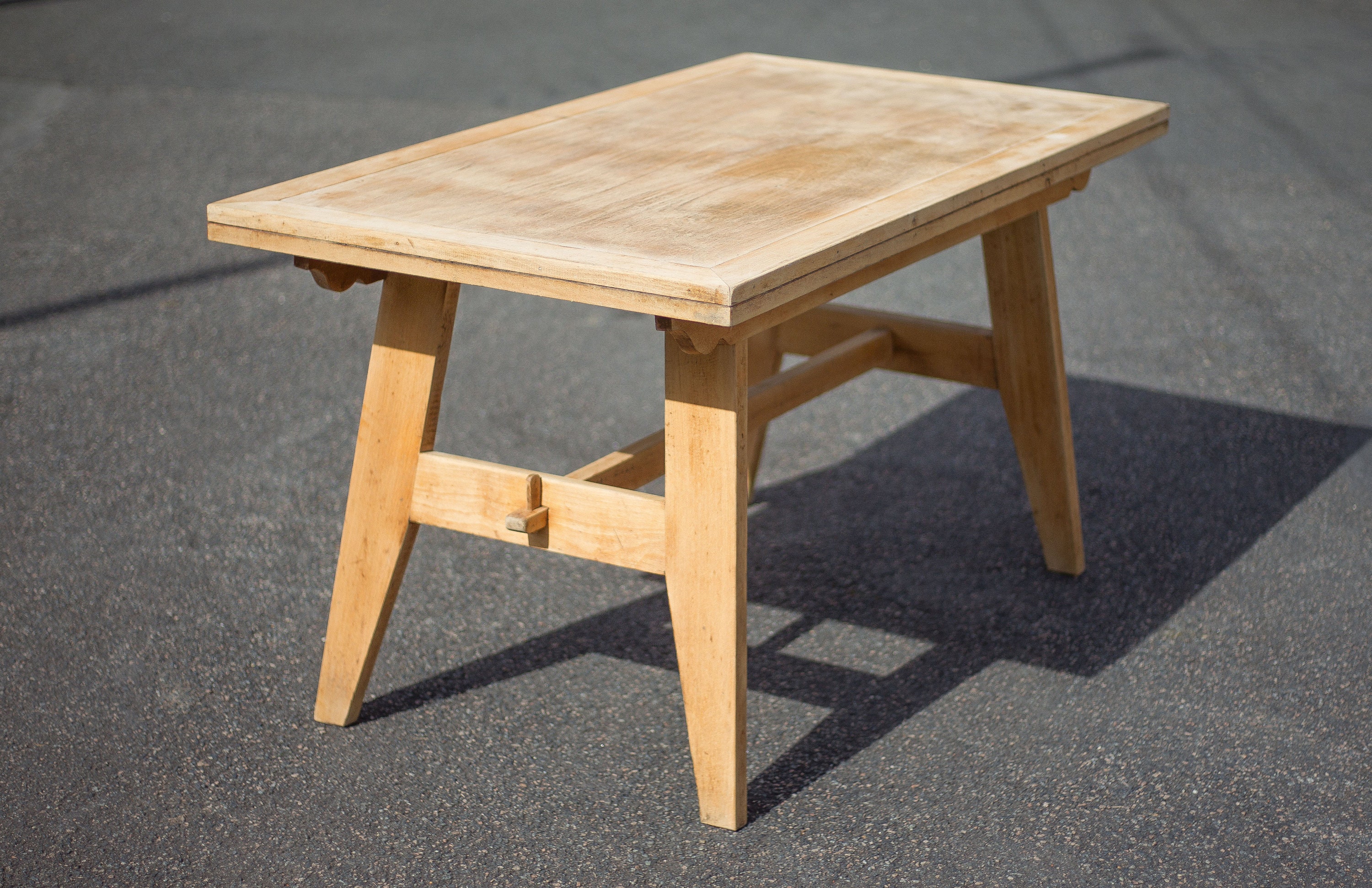 最安価格 Vintage Table, Gabriel René Wooden Table Dining Table, テーブル・机