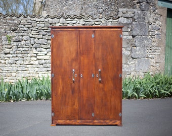 Armoire Art déco, armoire bois, meuble de rangement vintage, armoire de notaire, meuble bois vintage