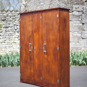 Armoire Art déco, armoire bois, meuble de rangement vintage, armoire de notaire, meuble bois vintage image 3