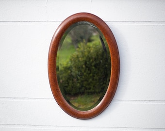 Vintage mirror, wall mirror, oval mirror, beveled mirror, wall decoration, mirror