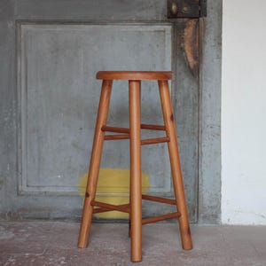 Vintage stool, wooden stool, side stool, bar stool, interior decoration, wooden stool
