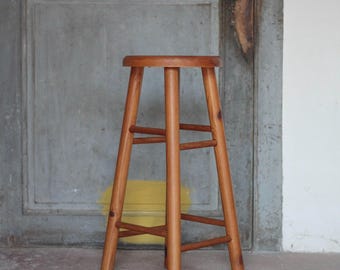 Vintage Hocker, Holzhocker, Beistellhocker, Barhocker, Inneneinrichtung, Holzhocker