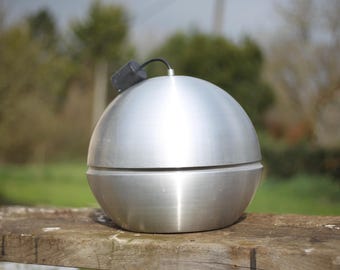 Space Age Aluminium Pendelleuchte, Vintage Deckenlampe, Kugellampe, Deckenlampe, Pendelleuchte