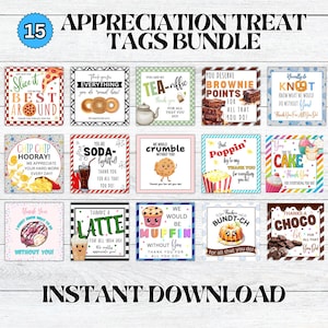 Pacchetto di etichette di apprezzamento, apprezzamento dei dipendenti, etichette di ringraziamento, personale, insegnante, collega, settimana di apprezzamento degli infermieri, sacchetto di dolcetti di apprezzamento