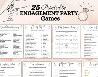Druckbare Verlobungsparty Spiel Bundle, Verlobungsfeier Aktivitäten, Vorschlag Partyspiel, Verlobte Partyspiele, Paare Spiele printables