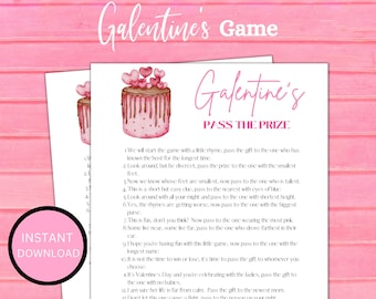 Printable Galentine's Day Game, Pass the  Prize Game and Activity, adult games, Drinking game, Valentine Games Virtual Party Games GAL14