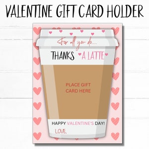 Druckbare GESCHENKKARTE zum Valentinstag, Valentinstag Geschenk für Freund, Mitarbeiter Geschenk, Lehrer Geschenk, Danksagungskarte, PDF