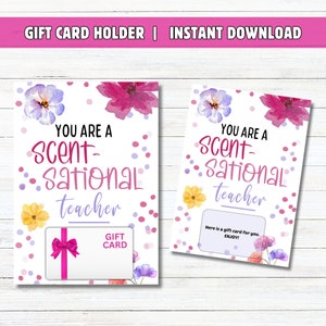 Tarjetero imprimible de agradecimiento para maestros, tarjeta de regalo para maestros, agradecimiento para maestros, regalo de fin de año para maestros, cumpleaños y festividades.