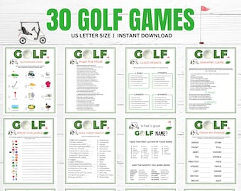 Golf Games Bundle, Golf Watch Party Games, Golf Birthday Party Games, Golf Themed Party Games, Printable Golfing  Games, Sports Party Games