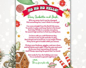 New Elf Arrival Letter, Editable ELF first letter,  Christmas Elf Welcome Letter, Editable Elf Visiting, 1st Time Elf Visit Letter,