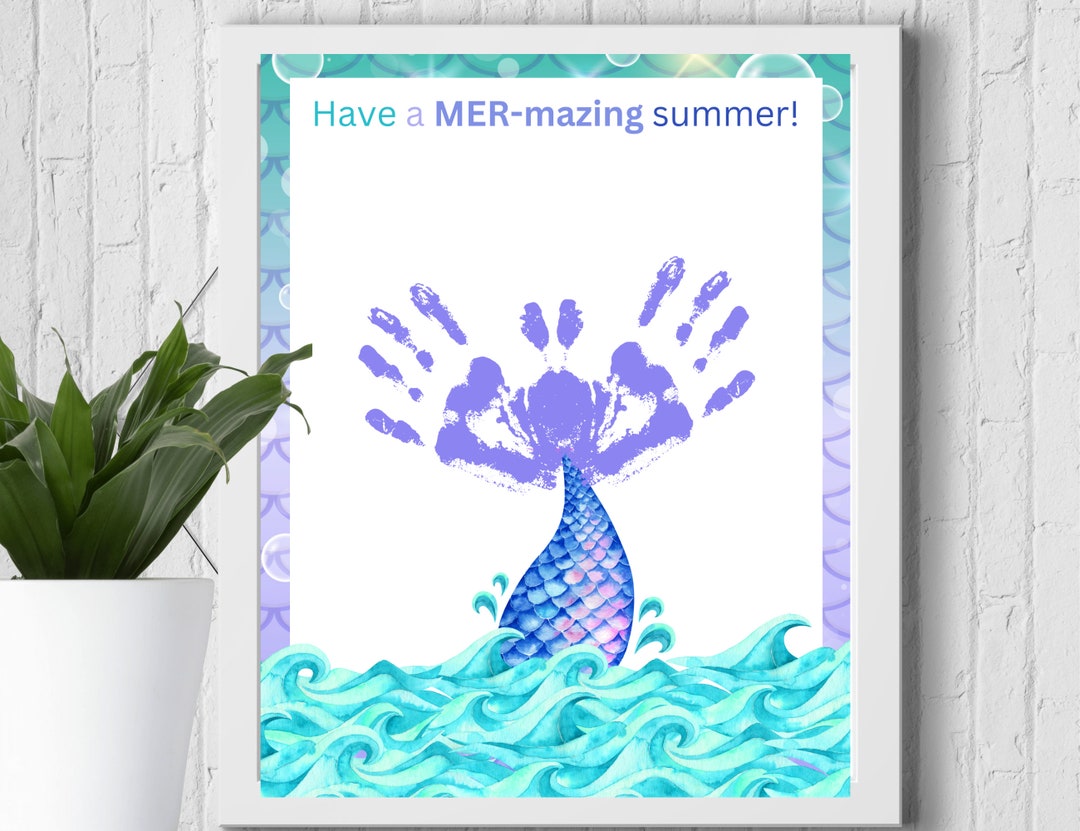 Summer Handprint Art, Summer Craft, Kids Handprint Art Craft, Summer ...