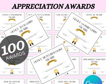 Funny Employee Appreciation Awards, Recognition Awards Certificates, Funny Award Gift For Office Coworker Colleague Staff Appreciation