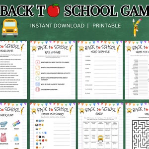 Back to School Games Bundle, School Games, Classroom Games, Back to Student Games, Back to School Activities, First Day of School Games