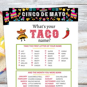Cinco de Mayo Game, Cinco de Mayo Printable,  Cinco de Mayo Party Games, Cinco de Mayo Kids Adult Office School, Mexican Party Games