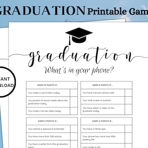 Printable Graduation Games, what&#39;s in phone 2025 Graduation Games, Graduation Party Games, Grad Party, Class of 2025, Grad Games