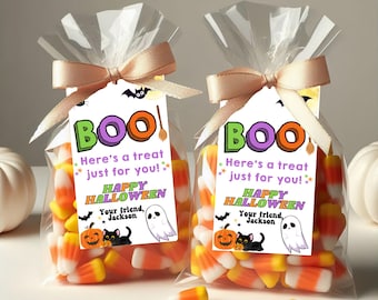 Halloween Boo Tags Treats Tags, Halloween Favor Tags For Kids, Halloween Class Tags, Halloween Gift Tags, Trick Or Treat Favor Bag Tags