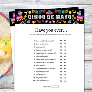 Cinco de Mayo Game, Cinco de Mayo Printable,  Cinco de Mayo Party Games, Cinco de Mayo Kids Adult Office School, Mexican Party Games