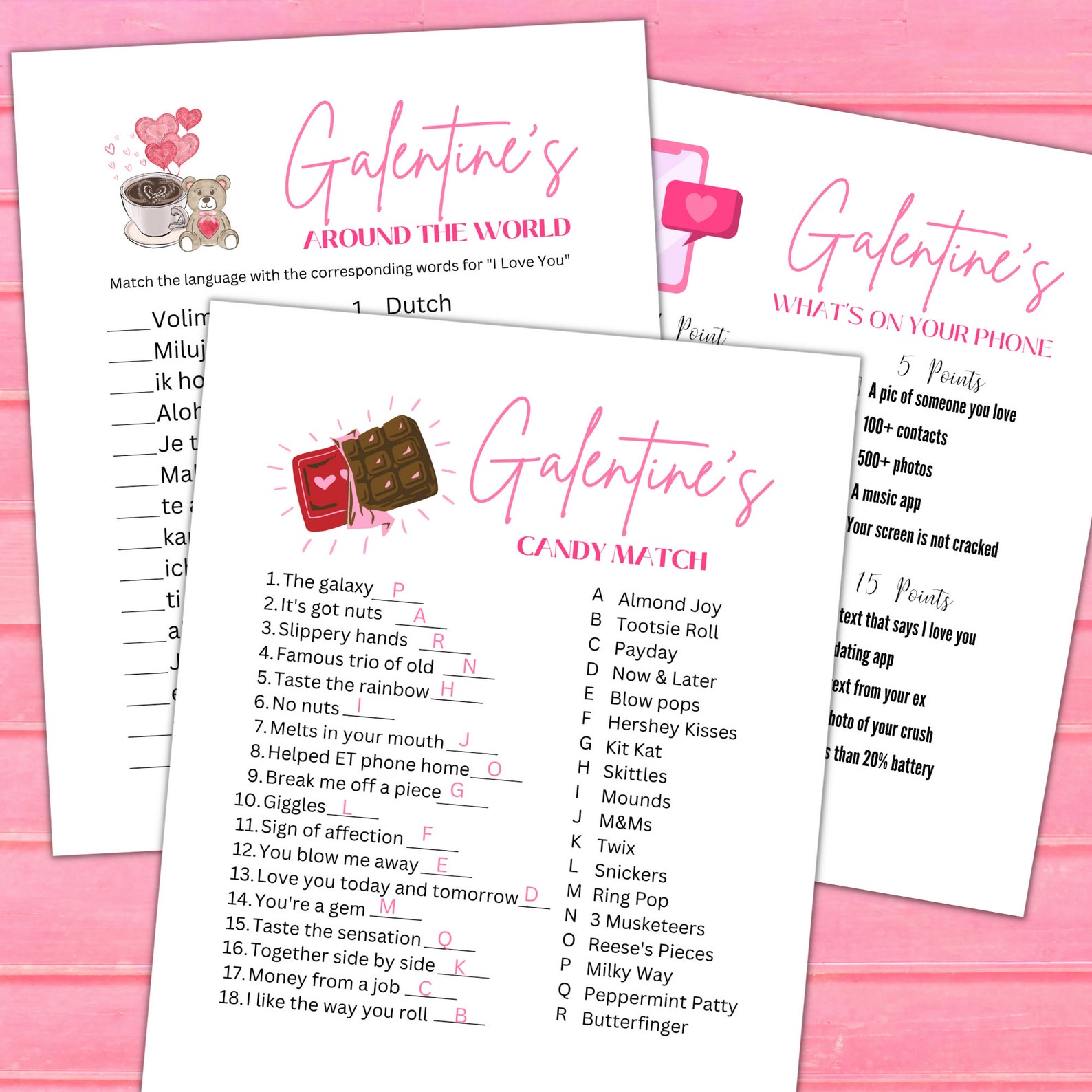 Printable Galentines Day Game Bundle Party Games and Activities ...