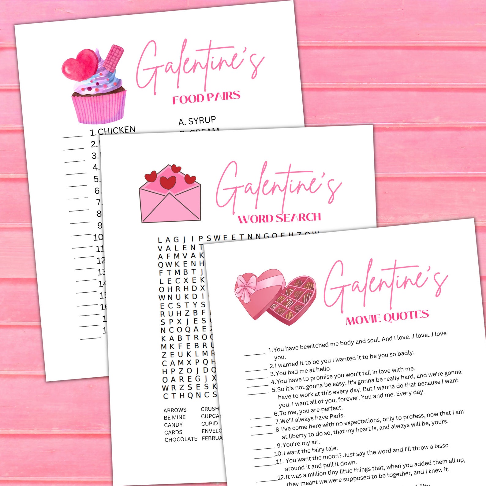 Printable Galentines Day Game Bundle Party Games and Activities ...