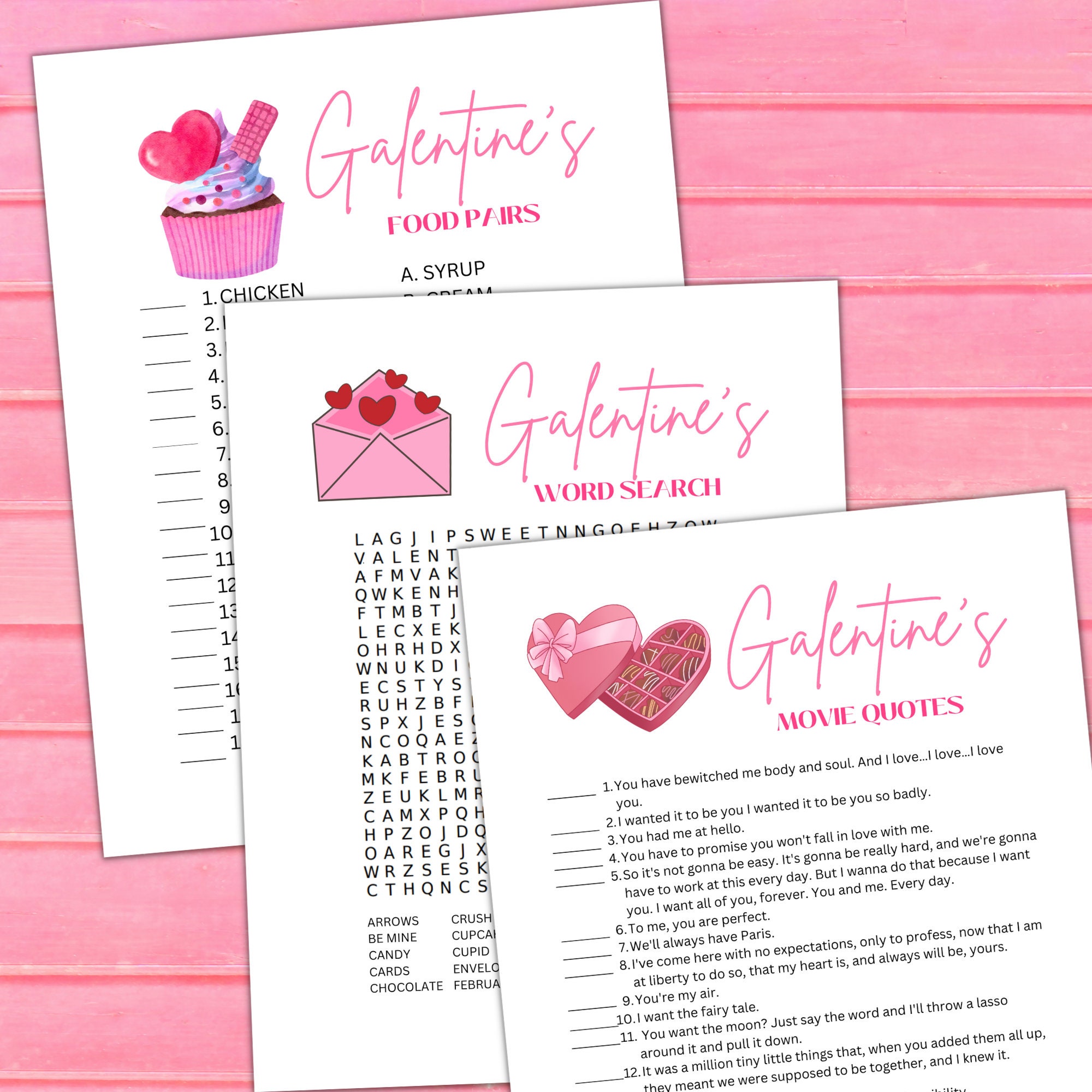 Printable Galentines Day Game Bundle Party Games and Activities ...