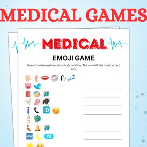 Medical Game, Printable nursing Games, Doctor games, Radiology games, Hospital party activities, Nursing graduation Games, Nurses Week