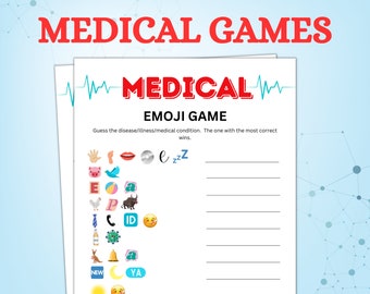 Medical Game, Printable nursing Games, Doctor games, Radiology games, Hospital party activities, Nursing graduation Games, Nurses Week