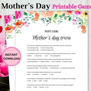 Moederdag spel, Moederdag afdrukbaar, Moederdag ambacht, gelukkige Moederdag, Moederdag feest, Moederdag kinderactiviteit, PDF