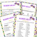 Printable Mardi Gras Game Bundle Party Games and Activities, Mardi Gras ...