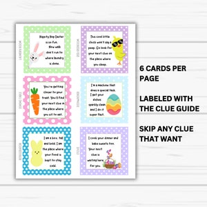 Easter Scavenger Hunt for Kids, 24 Easter Hunt Clues, Editable Easter Scavenger Hunt, Easter Bunny Egg Hunt, Editable Easter Scavenger Clues image 4