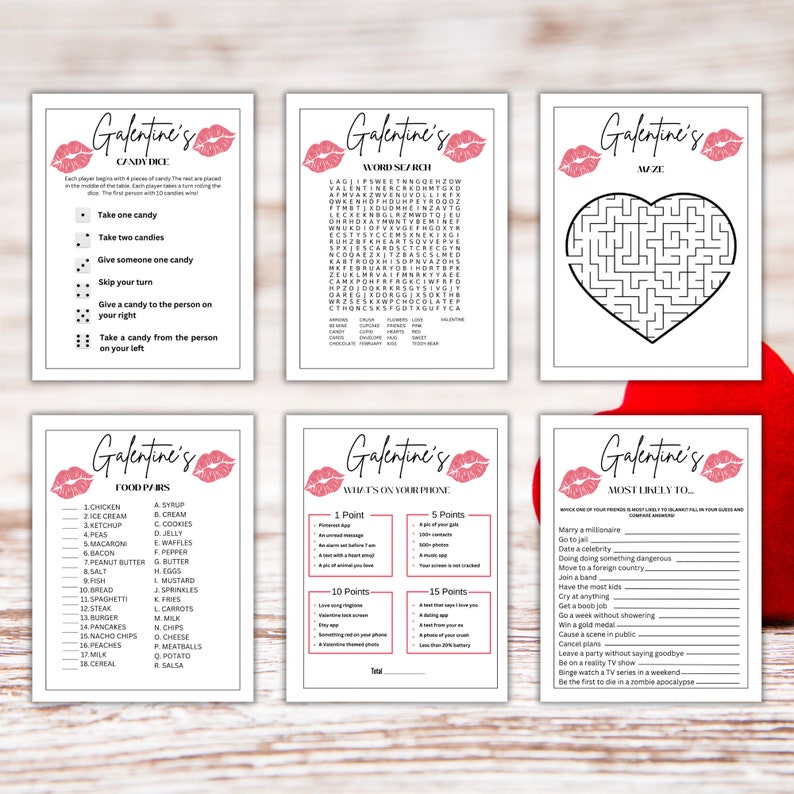 Printable Mega Galentines Day Game Bundle Party Games and Activities ...