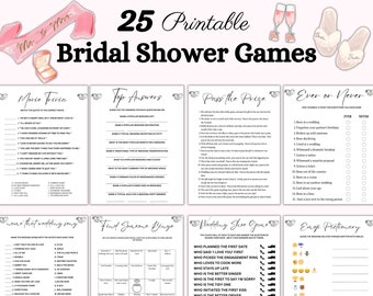 Bridal Shower Game Bundle, Bridal Party Games and Activities, Couples Bridal party games, Bridal shower games, Couples Shower, Wedding games