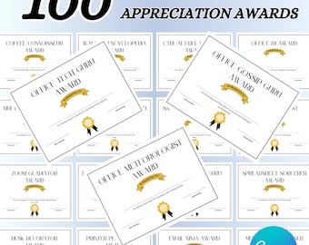 Funny Employee Appreciation Awards, Recognition Awards Certificates, Funny Award Gift For Office Coworker Colleague Staff Appreciation
