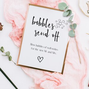 Printable Wedding Bubbles Sign | Modern Wedding Signs Template ...