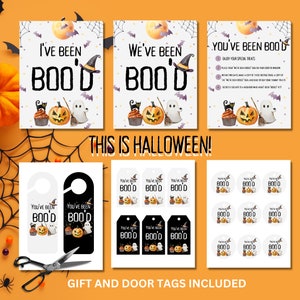 You&#39;ve Been Boo&#39;d Halloween Bundle, Office Coworker You&#39;ve been BOOED printable, Neighbor gift basket, Boo&#39;d Sign Instant Download Printable