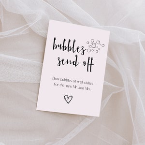 Printable Wedding Bubbles Sign | Modern Wedding Signs Template ...