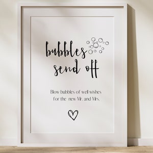 Printable Wedding Bubbles Sign | Modern Wedding Signs Template ...