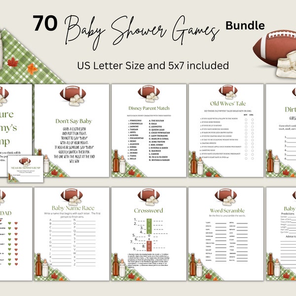 Football Baby Shower Games, Fall Baby Shower Games, Baby Shower Games, Football Shower, Autumn Baby Shower, Baby Shower Football, Printable