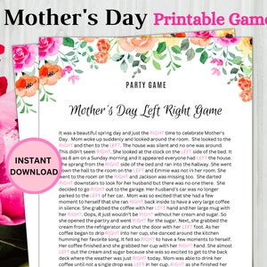 Juego del Día de la Madre, Imprimible del Día de la Madre, Manualidad del Día de la Madre, Feliz Día de la Madre, Fiesta del Día de la Madre, Actividad para Niños del Día de la Madre, PDF