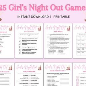 Printable Girls Night Out Game Bundle Party Games and Activities, Girls party games, Ladies adult games, Ladies Night Out, Ladies fun games
