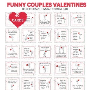 Funny Love Note Cards for Couples, Funny Valentine Card, Couples Love Notes, Anniversary Gift for Spouse, Significant other love note cards