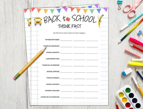 Back to School Games, School Games, Classroom Games, Back to Student Game, Back to School Activities, First Day of School Games