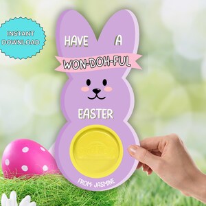 Ostern Knete Geschenkkarte, Kind druckbare Ostern Knete Party Favor, Klassenzimmer Geschenkbörse, Osterkorb Geschenk für Kinder, keine Süßigkeiten
