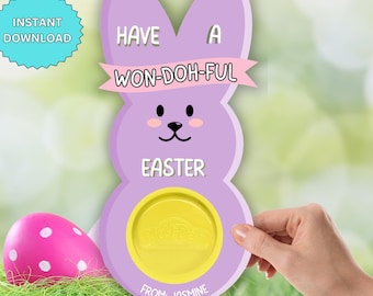 Ostern Knete Geschenkkarte, Kind druckbare Ostern Knete Party Favor, Klassenzimmer Geschenkbörse, Osterkorb Geschenk für Kinder, keine Süßigkeiten