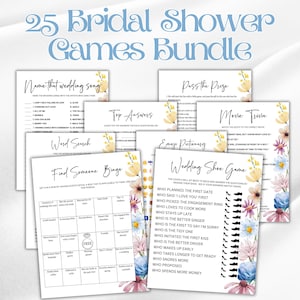 Bridal Shower Game Bundle, Bridal Party Games and Activities, Couples Bridal party games, Bridal shower games, Couples Shower, Wedding games
