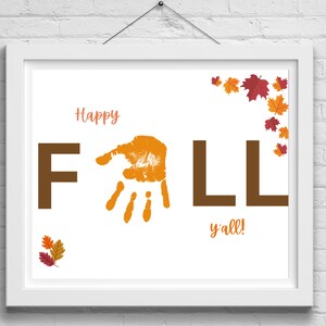 Fall Handprint Art, Fall Craft, Kids Handprint Art Craft, Fall art for children, Keepsake Art, Autumn Craft Idea, Handprint Footprint