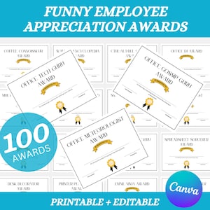 Premios divertidos de reconocimiento a empleados, certificados de reconocimiento, obsequios divertidos para compañeros de trabajo de oficina, reconocimiento de personal