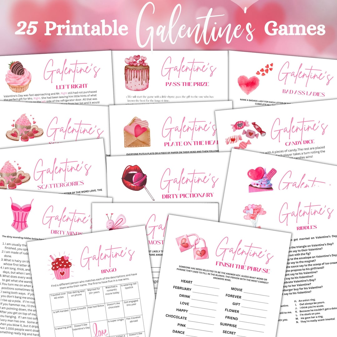 Printable Galentines Day Game Bundle Party Games and Activities ...