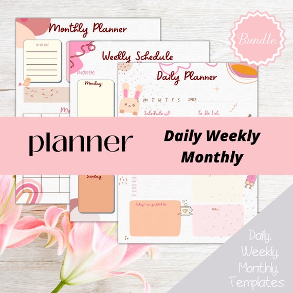 Printable Simple Planner Bundle to Help Organize Your - Etsy