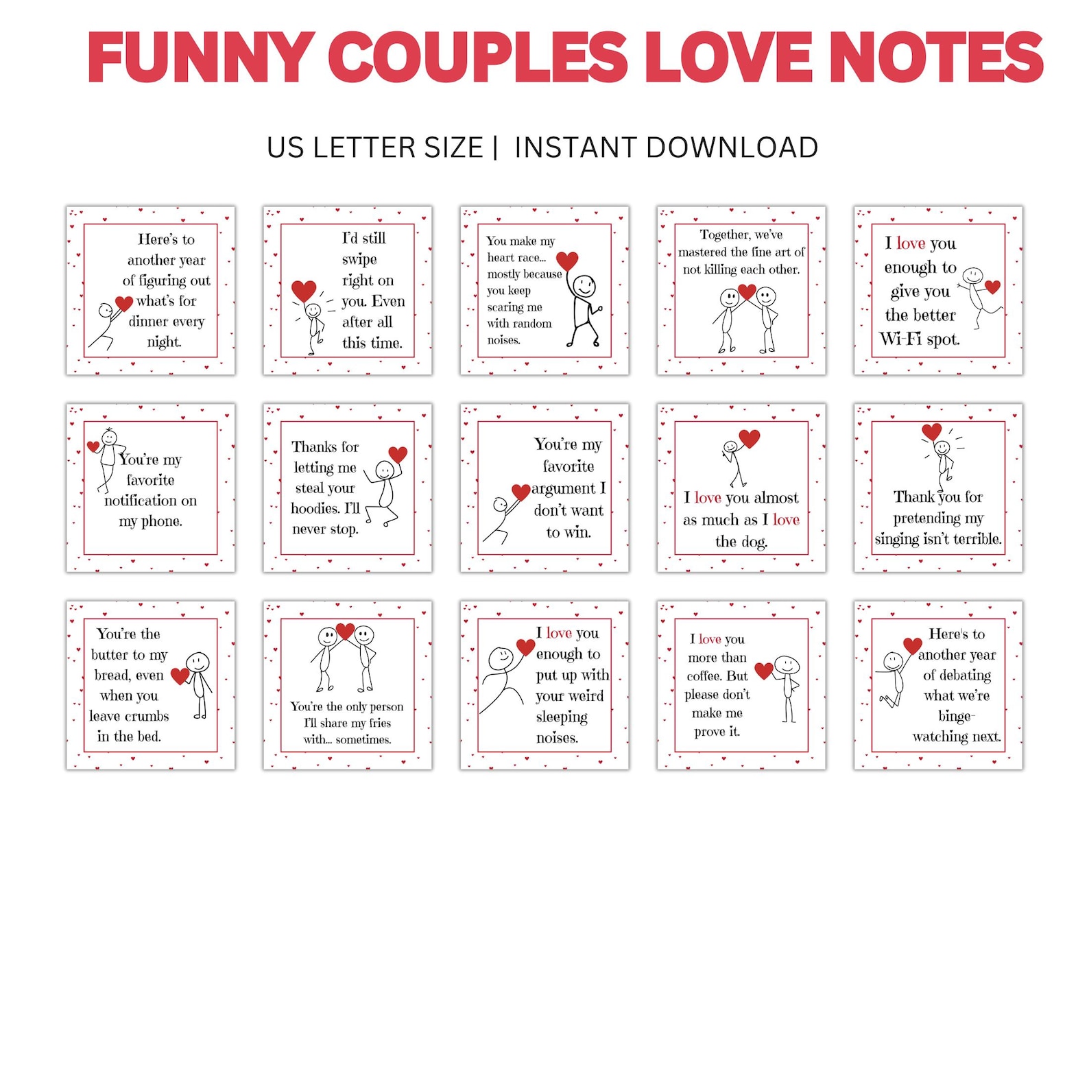 Funny Love Note Cards for Couples, Funny Couples Cards, Couples Love ...