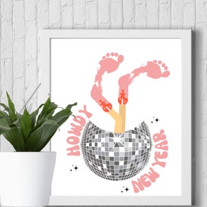 2025 New Years Handprint Art, New Year Craft, Kids Handprint Art Craft, Art for children, Keepsake Art, New Year Craft Idea, Printable Art